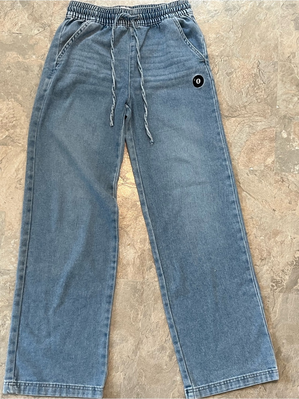 Vanilla Star Light Blue Denim Elastic Waist Pull on Jeans Size XS